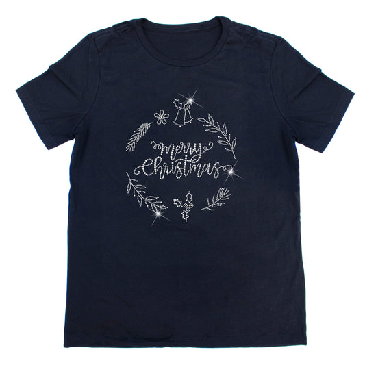 Merry Christmas Rhinestone T-Shirt | The Dazzle District