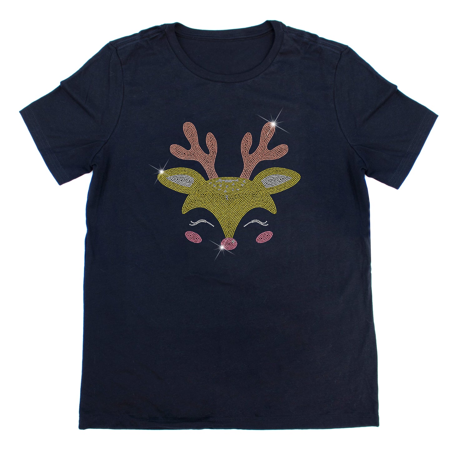 Christmas Reindeer Rhinestone T-Shirt | The Dazzle District