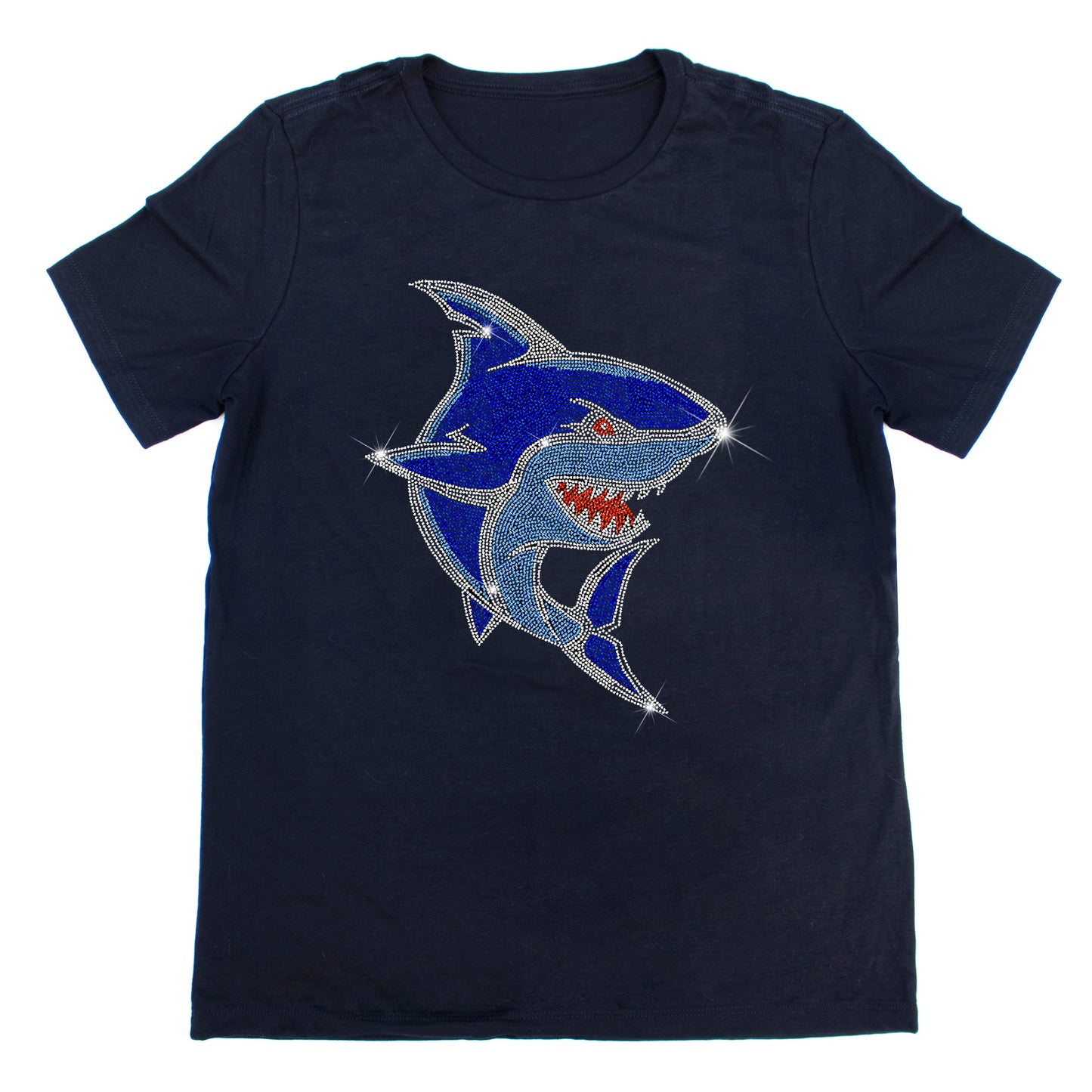 Shark Sparkle Rhinestone T-Shirt | The Dazzle District