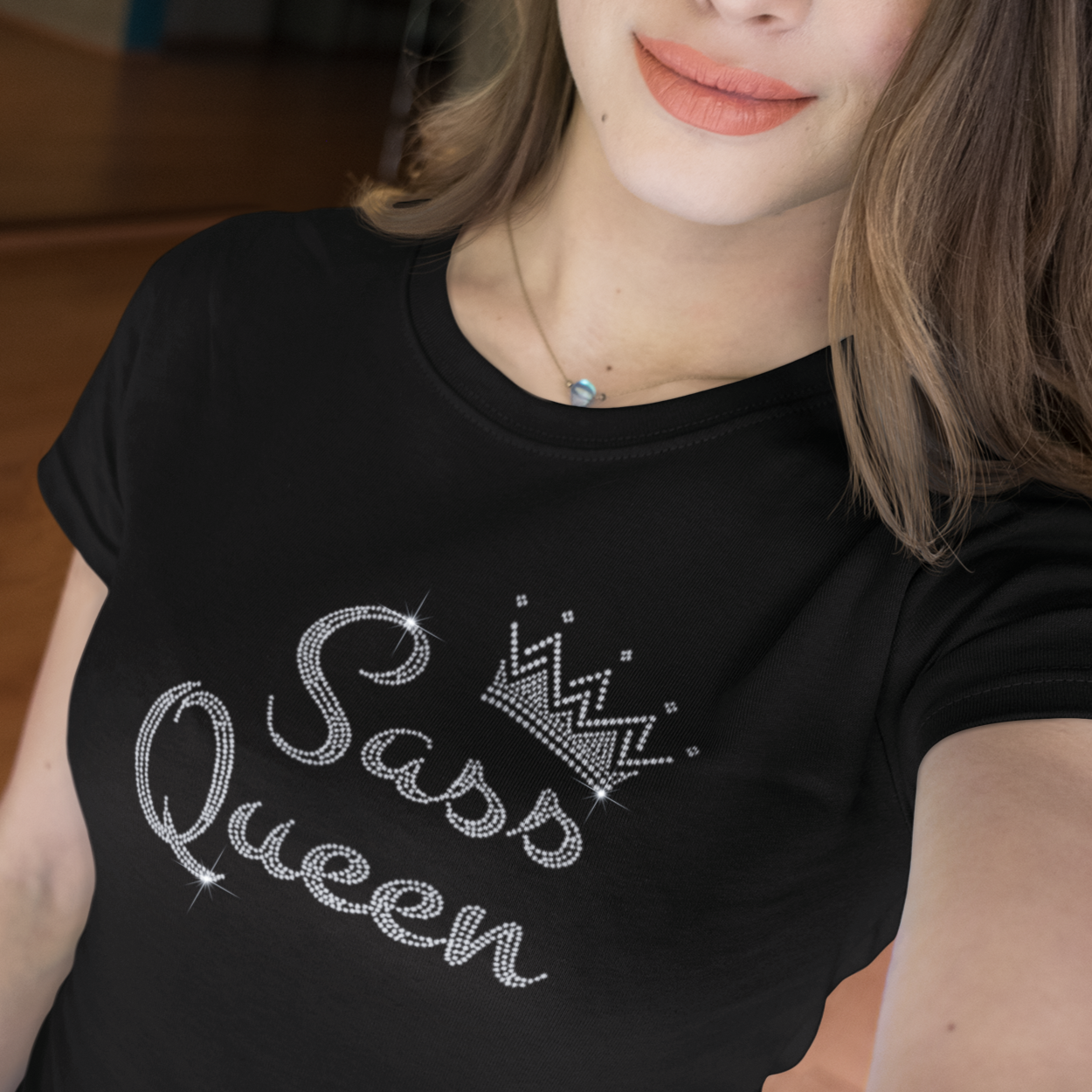 Sass Queen Rhinestone T-Shirt | The Dazzle District