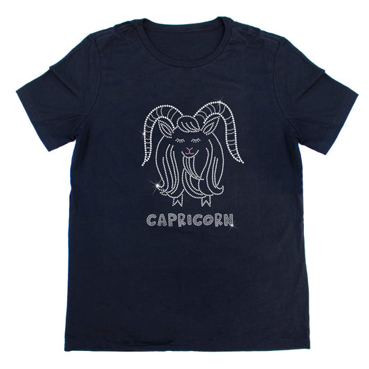 Capricorn Rhinestone Zodiac T-Shirt | The Dazzle District