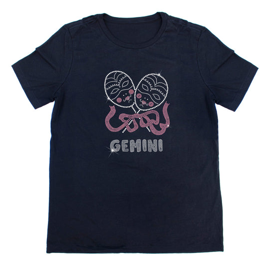 Gemini Rhinestone Zodiac T-Shirt | The Dazzle District