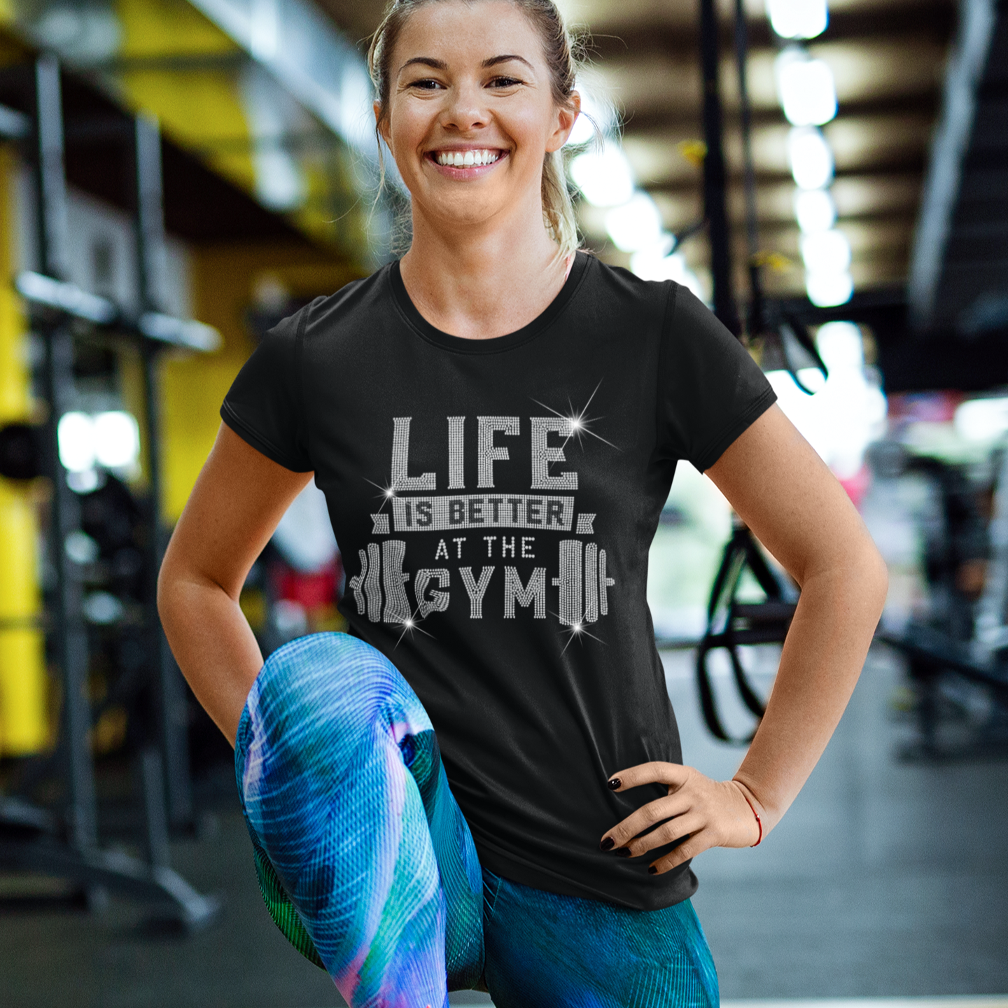 Life is Better at the Gym Rhinestone T-Shirt | The Dazzle District