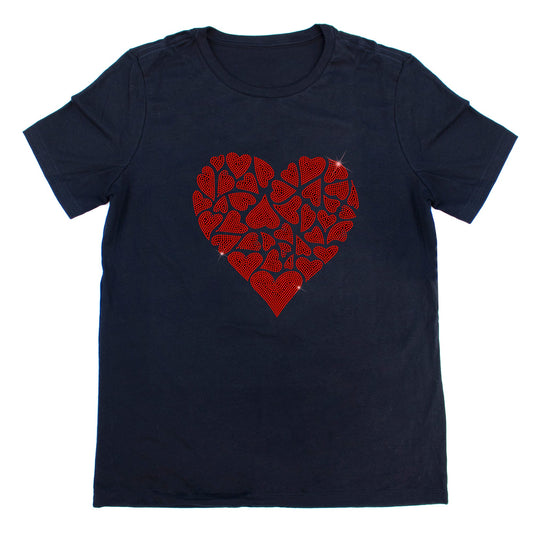 Loving Heart Sparkle Rhinestone T-Shirt | The Dazzle District