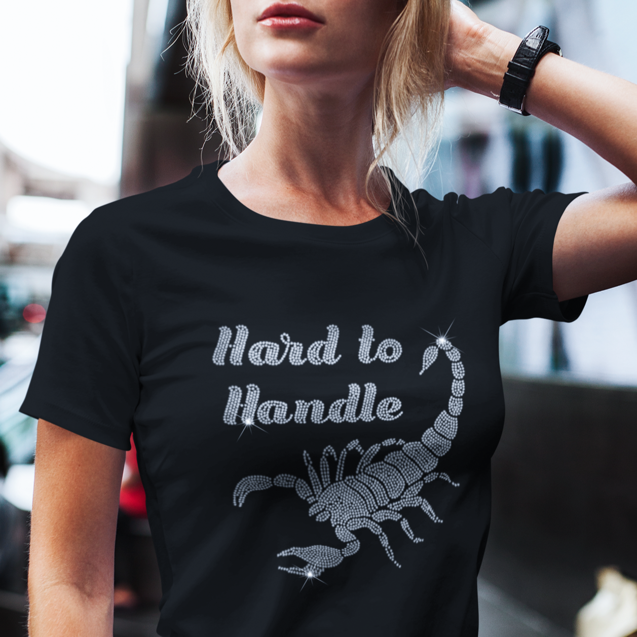 Hard to Handle Rhinestone T-Shirt | The Dazzle District