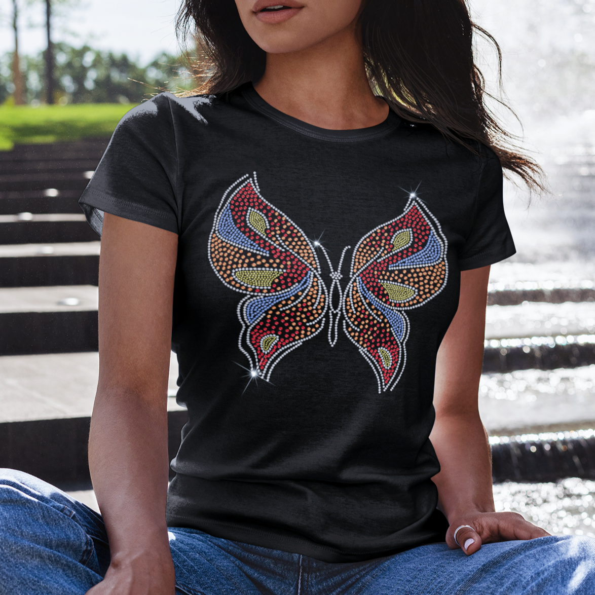 Butterfly Rhinestone T-Shirt | The Dazzle District