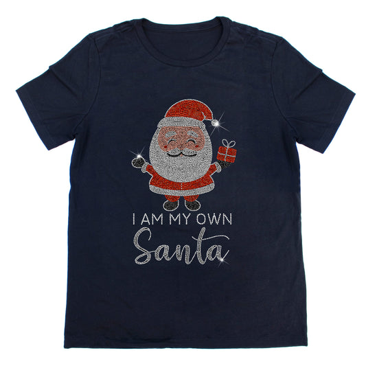 I am My Own Santa Sparkle Rhinestone T-Shirt |  The Dazzle District