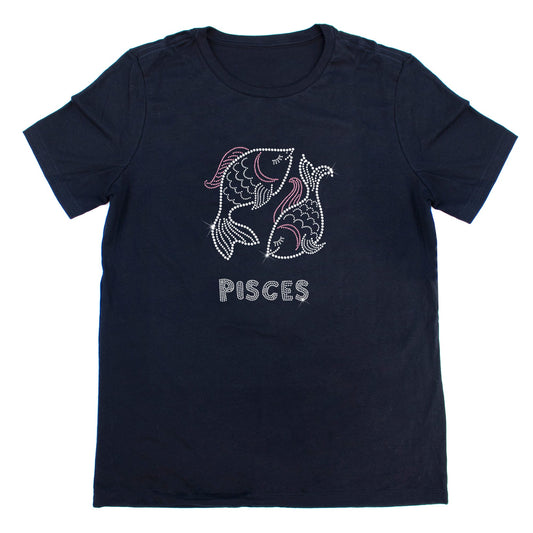 Pisces Rhinestone Zodiac T-Shirt | OMG Bikinis