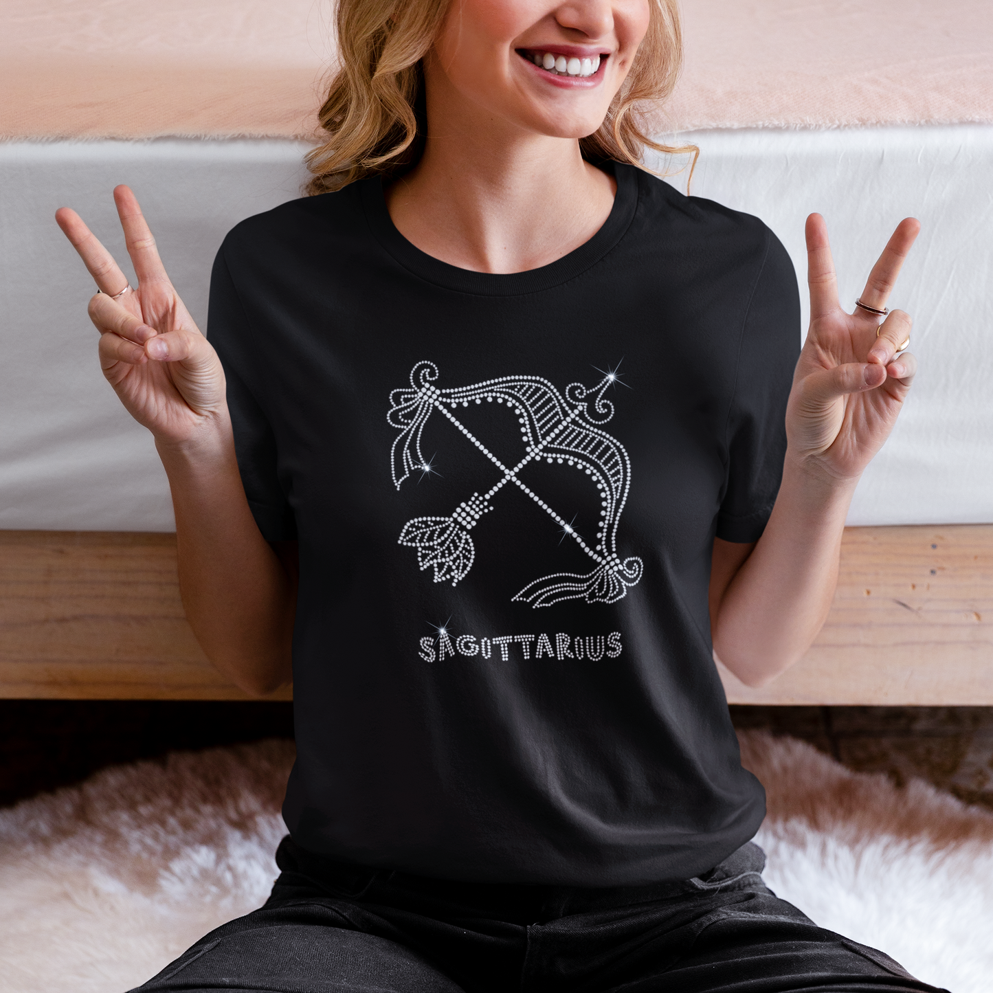 Sagittarius Rhinestone Zodiac T-Shirt | The Dazzle District