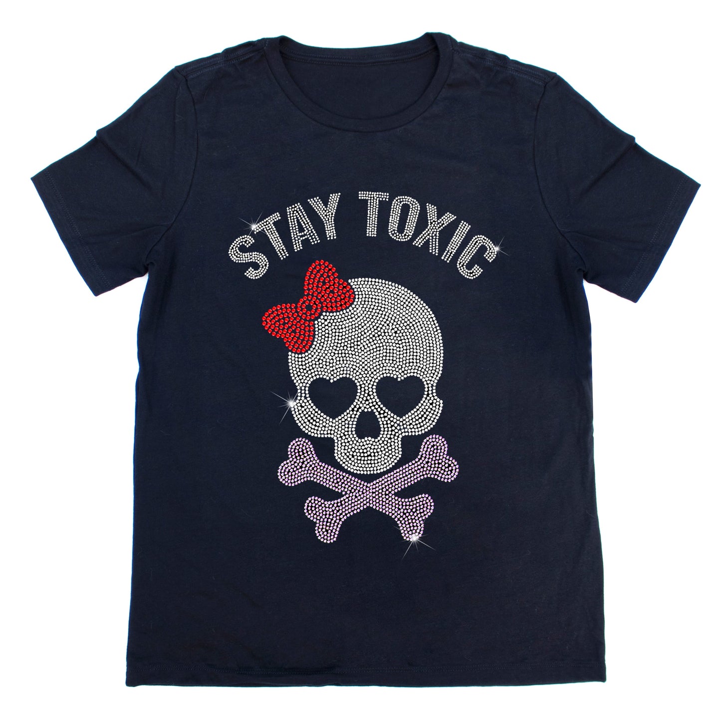 Stay Toxic Sparkle Rhinestone T-Shirt | The Dazzle District