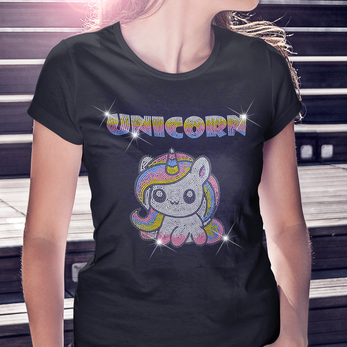 Unicorn Rhinestone T-Shirt | The Dazzle District